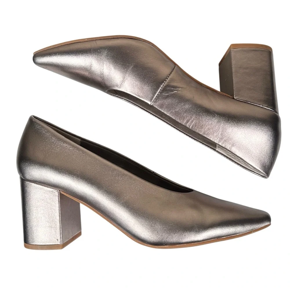 SEYCHELLES Metallic Leather Rehearse Dress Pumps - Picture 10 of 10